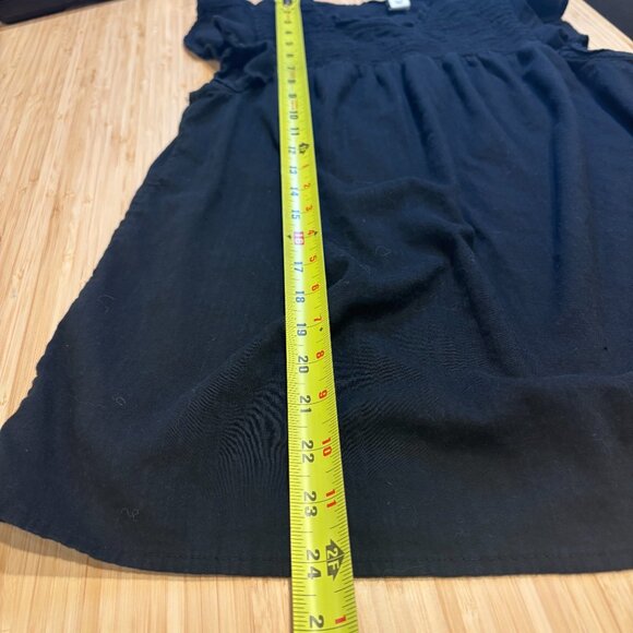 Old Navy Smocked Black Ruffle Tank Size Small Boho Breathable Whimsy - Picture 5 of 8
